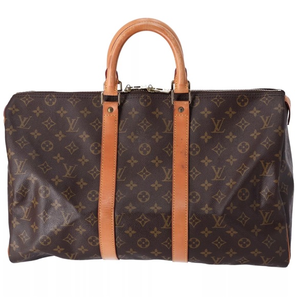 Louis Vuitton Monogram Keepall 45 Travel Boston Bag M41428 Weekender - Picture 4 of 11